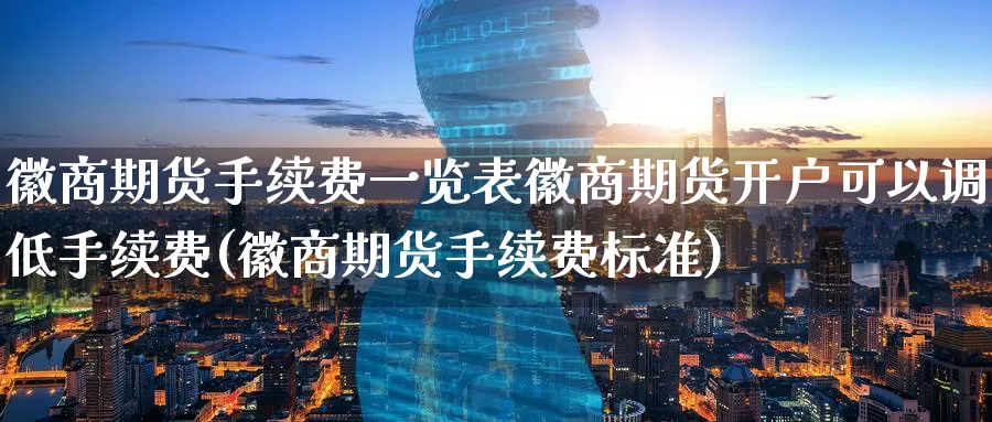 徽商期货手续费一览表徽商期货开户可以调低手续费(徽商期货手续费标准)_https://www.baokan.net_国际期货_第1张
