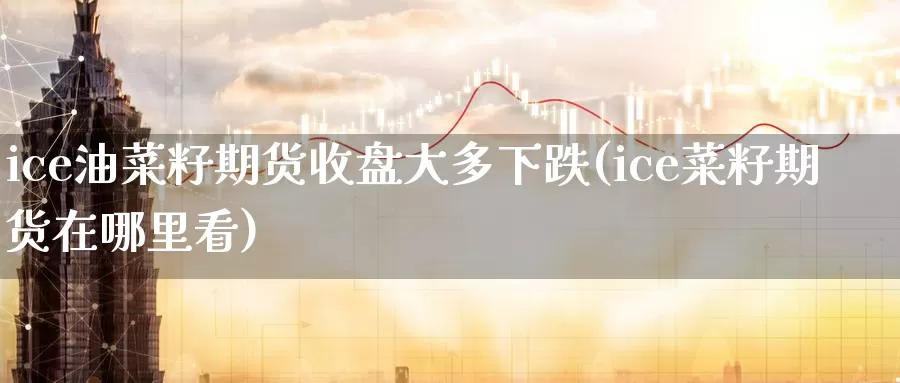 ice油菜籽期货收盘大多下跌(ice菜籽期货在哪里看)_https://www.baokan.net_期货平台_第1张