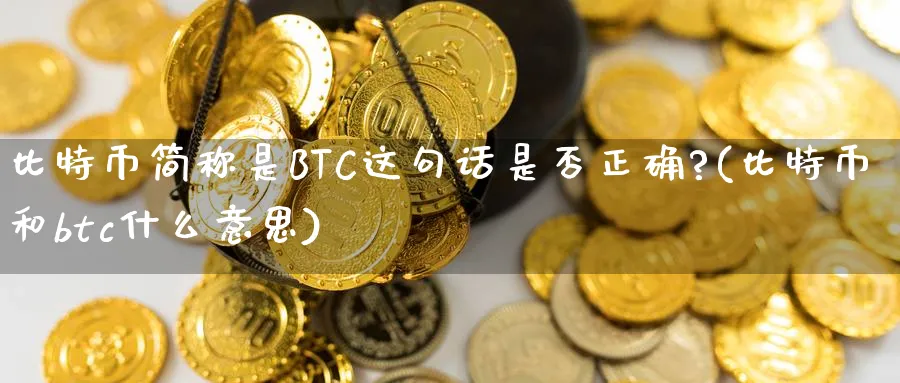 比特币简称是BTC这句话是否正确?(比特币和btc什么意思)_https://www.baokan.net_期货软件_第1张