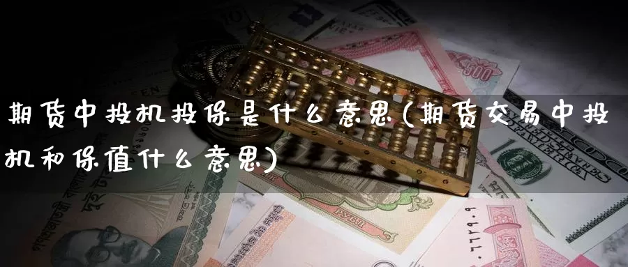 期货中投机投保是什么意思(期货交易中投机和保值什么意思)_https://www.baokan.net_恒指期货_第1张