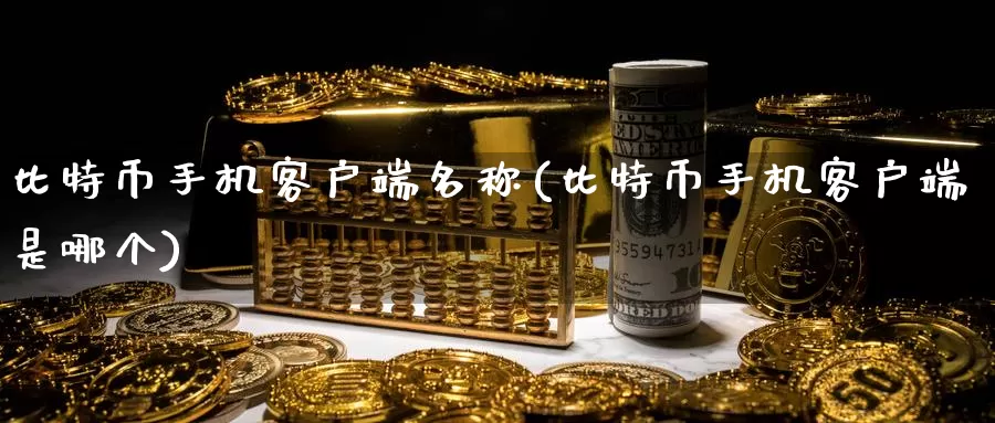 比特币手机客户端名称(比特币手机客户端是哪个)_https://www.baokan.net_币圈行情_第1张