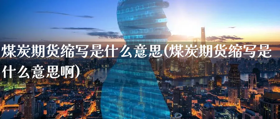 煤炭期货缩写是什么意思(煤炭期货缩写是什么意思啊)_https://www.baokan.net_期货培训_第1张