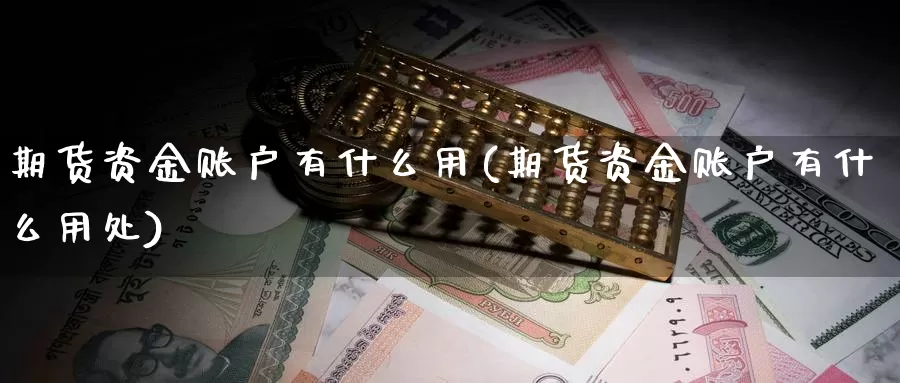 期货资金账户有什么用(期货资金账户有什么用处)_https://www.baokan.net_期货分析_第1张