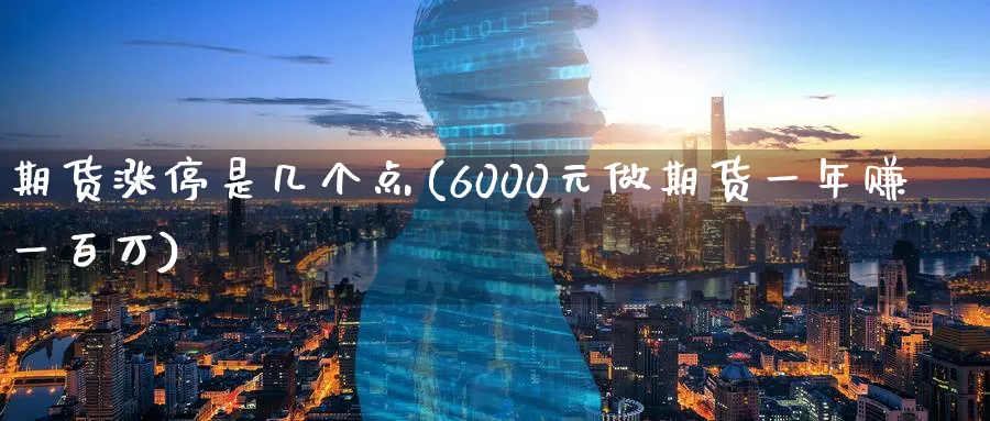 期货涨停是几个点(6000元做期货一年赚一百万)_https://www.baokan.net_期货软件_第1张