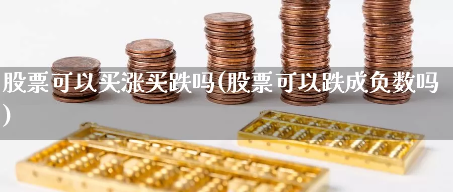 股票可以买涨买跌吗(股票可以跌成负数吗)_原油期货_第1张_宝勘金融网 股票可以买涨买跌吗(股票可以跌成负数吗)_https://www.baokan.net_原油期货_第1张