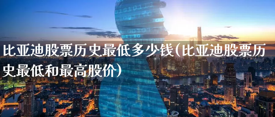 比亚迪股票历史最低多少钱(比亚迪股票历史最低和最高股价)_https://www.baokan.net_期货平台_第1张