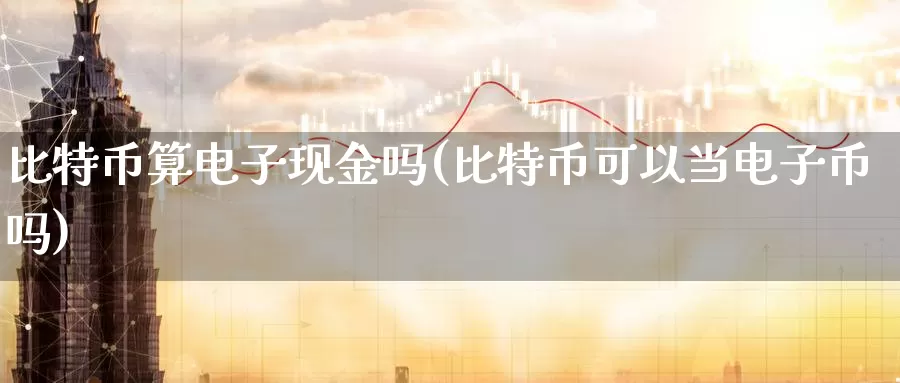 比特币算电子现金吗(比特币可以当电子币吗)_https://www.baokan.net_币圈行情_第1张
