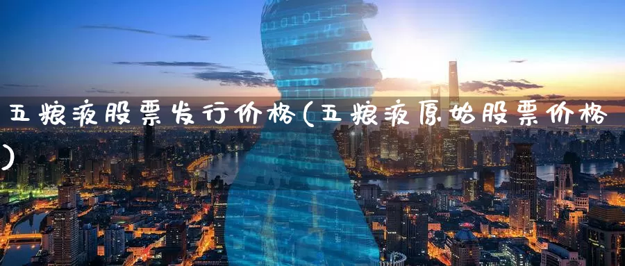 五粮液股票发行价格(五粮液原始股票价格)_https://www.baokan.net_恒指期货_第1张