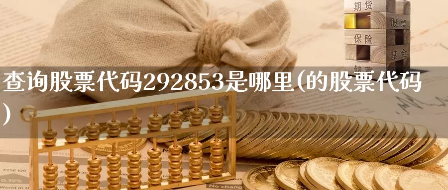 查询股票代码292853是哪里(的股票代码)_https://www.baokan.net_股指期货_第1张