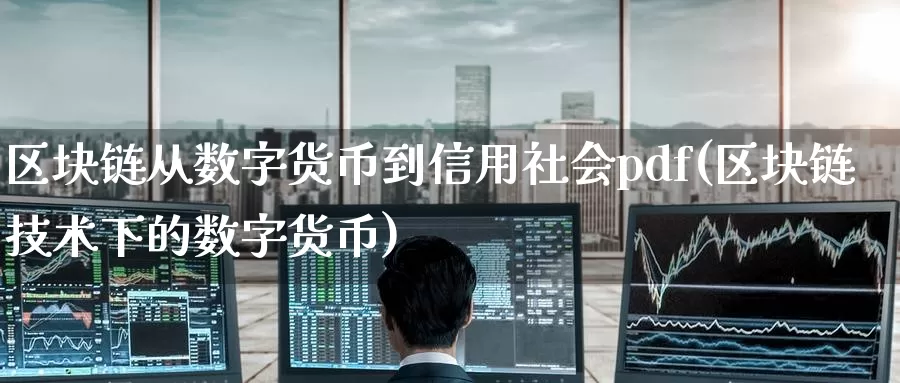 区块链从数字货币到信用社会pdf(区块链技术下的数字货币)_https://www.baokan.net_币圈行情_第1张
