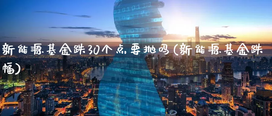 新能源基金跌30个点要抛吗(新能源基金跌幅)_https://www.baokan.net_期货开户_第1张