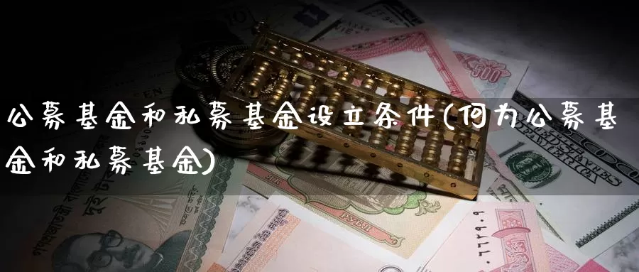 公募基金和私募基金设立条件(何为公募基金和私募基金)_https://www.baokan.net_纳指期货_第1张