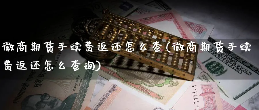 徽商期货手续费返还怎么查(徽商期货手续费返还怎么查询)_https://www.baokan.net_期货软件_第1张