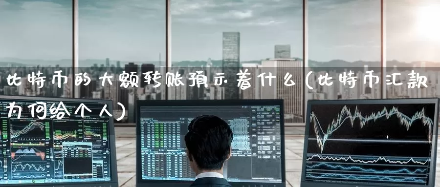 比特币的大额转账预示着什么(比特币汇款为何给个人)_https://www.baokan.net_币圈行情_第1张