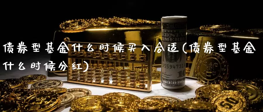 债券型基金什么时候买入合适(债券型基金什么时候分红)_https://www.baokan.net_黄金期货_第1张