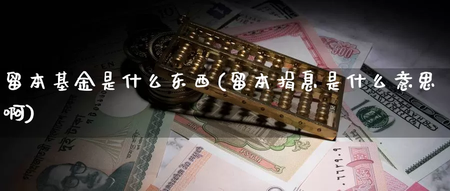 留本基金是什么东西(留本捐息是什么意思啊)_原油期货_第1张_宝勘金融网 留本基金是什么东西(留本捐息是什么意思啊)_https://www.baokan.net_原油期货_第1张