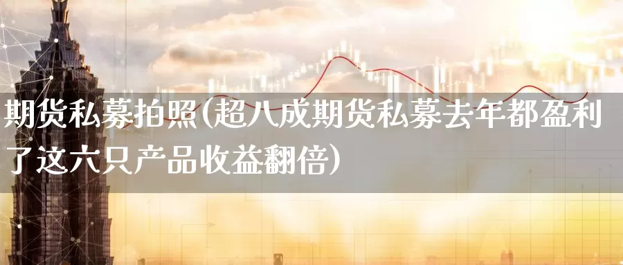 期货私募拍照(超八成期货私募去年都盈利了这六只产品收益翻倍)_https://www.baokan.net_期货交易_第1张