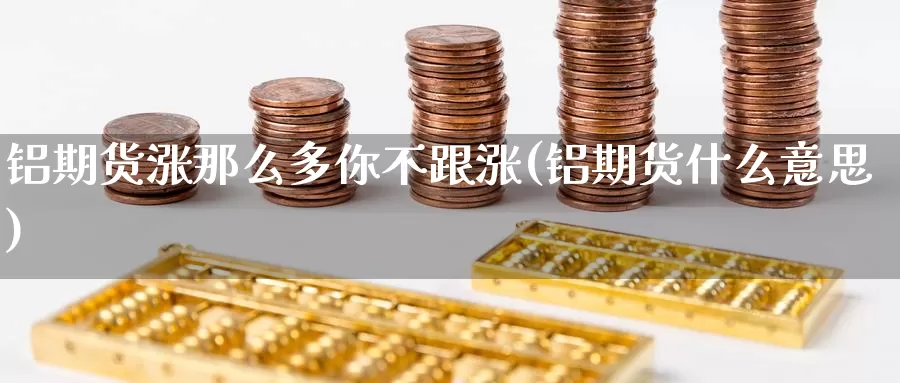 铝期货涨那么多你不跟涨(铝期货什么意思)_https://www.baokan.net_期货喊单_第1张