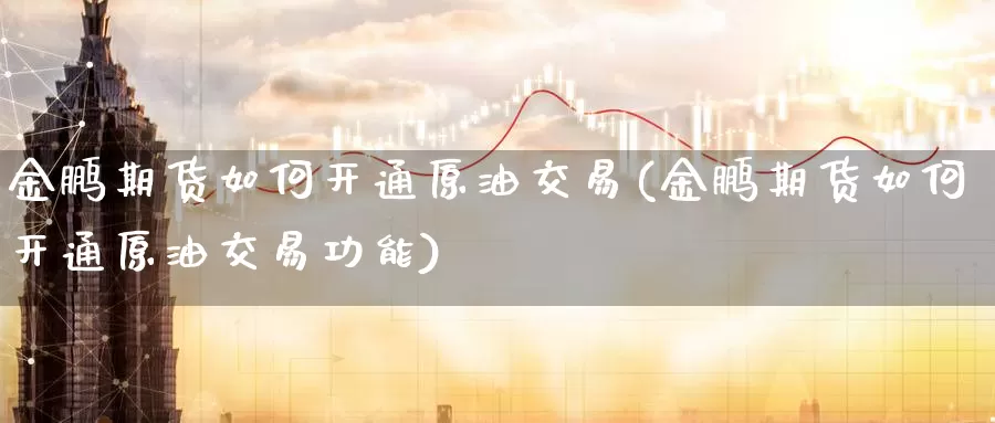 金鹏期货如何开通原油交易(金鹏期货如何开通原油交易功能)_https://www.baokan.net_期货培训_第1张