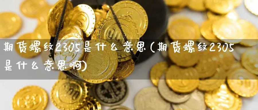 期货螺纹2305是什么意思(期货螺纹2305是什么意思啊)_https://www.baokan.net_内盘期货_第1张