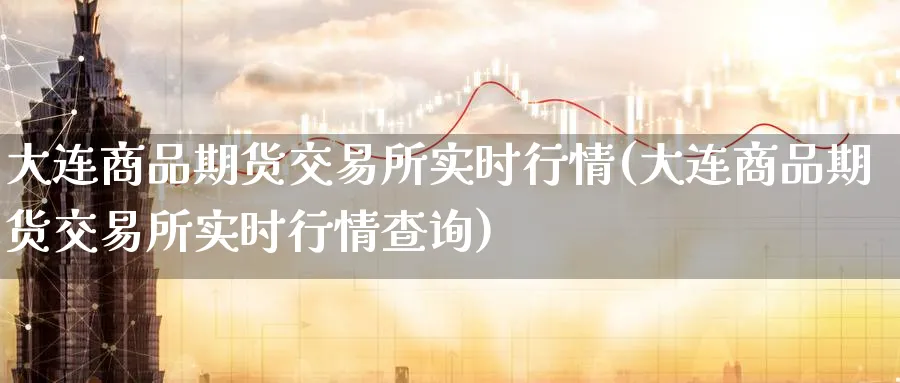 大连商品期货交易所实时行情(大连商品期货交易所实时行情查询)_https://www.baokan.net_黄金期货_第1张