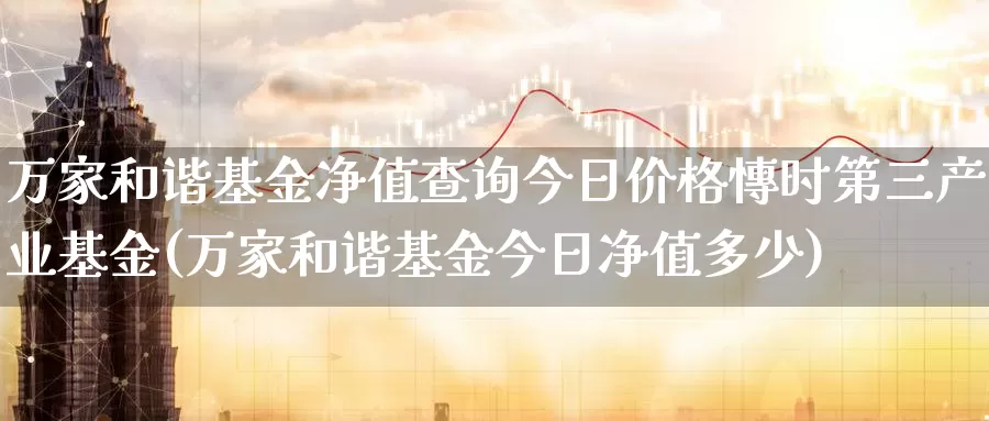 万家和谐基金净值查询今日价格慱时第三产业基金(万家和谐基金今日净值多少)_期货入门_第1张_宝勘金融网 万家和谐基金净值查询今日价格慱时第三产业基金(万家和谐基金今日净值多少)_https://www.baokan.net_期货入门_第1张